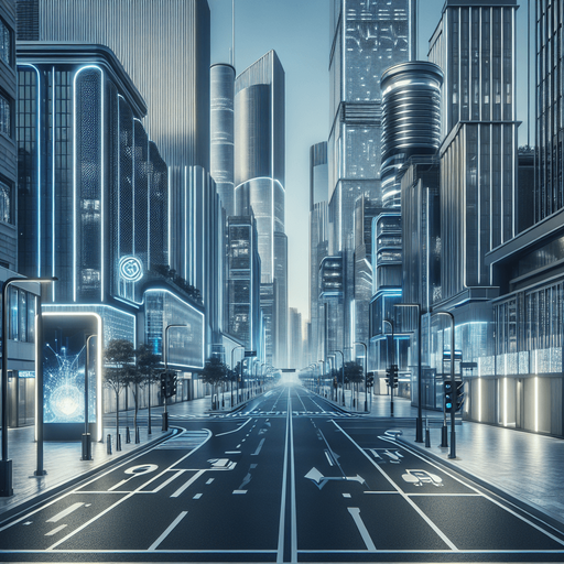 Background.
Create a road of hi- tech city that contains nothing in it