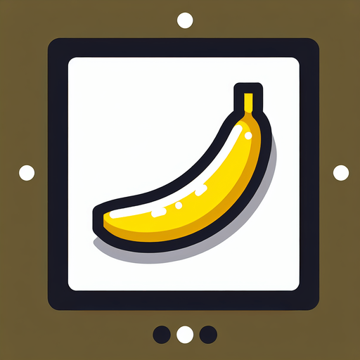 BANANA.
Single Game Texture. In-Game asset. 2d. Blank background. High contrast. No shadows.