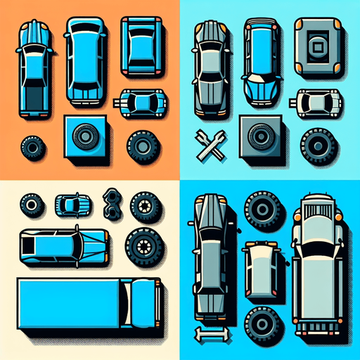 car top view design like in children's cartoons image color blue.
Single Game Texture. In-Game asset. 2d. Blank background. High contrast. No shadows.