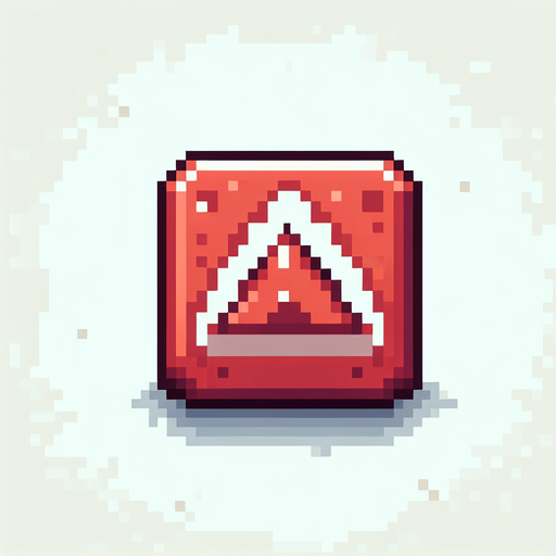 square light red rune tile with a triangle arrow pointing right. pixelated. 8-bit.
Single Game Texture. In-Game asset. 2d. Blank background. High contrast. No shadows.
