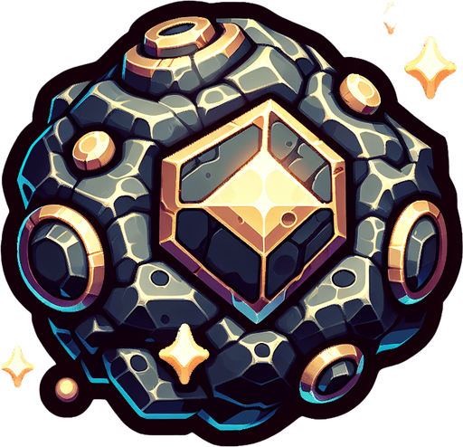 Soulember Ore.
Single Game Texture.  In-Game asset.  2d.  Blank background.  High contrast.  No shadows