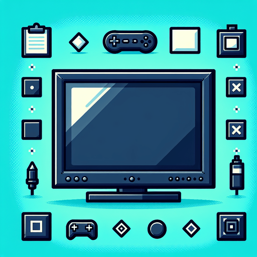 A tv screen.
Single Game Texture. In-Game asset. 2d. Blank background. High contrast. No shadows.