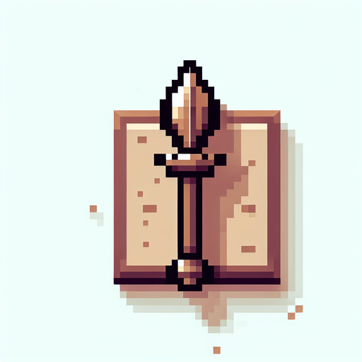 spearbutton. pixelart..
Single Game Texture. In-Game asset. 2d. Blank background. High contrast. No shadows.