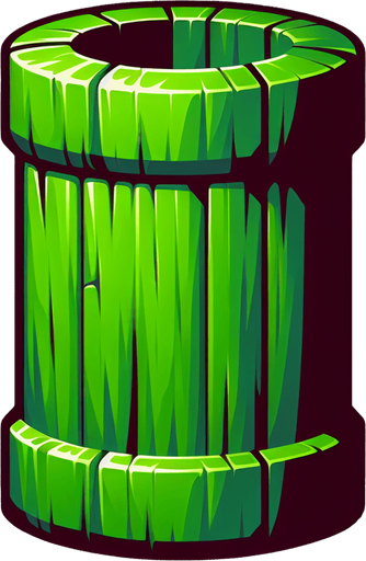 green long pipe.
Single Game Texture. In-Game asset. 2d. Blank background. High contrast. No shadows.
