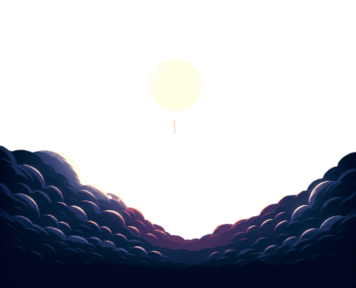 Black sky with night weather and also imagine glowing white star and moon.
Single Game Texture. In-Game asset. 2d. Blank background. High contrast. No shadows.