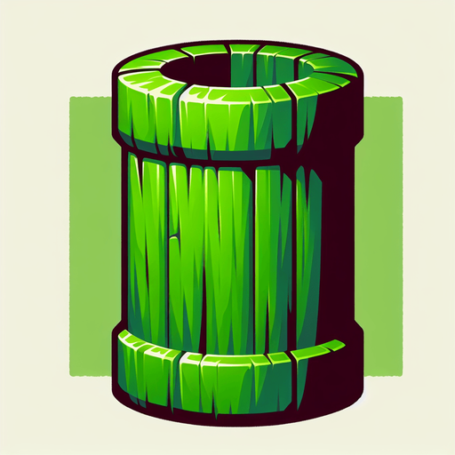 green long pipe.
Single Game Texture. In-Game asset. 2d. Blank background. High contrast. No shadows.