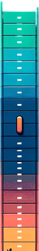 vertical slider. 1000 pixels tall and 50 pixels wide. with numbers 1 at top and 10 at bottom. 2d in-game asset. blank background no shadows. high contrast
Single Game Texture. In-Game asset. 2d. Blank background. High contrast. No shadows.