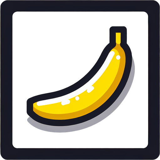 BANANA.
Single Game Texture. In-Game asset. 2d. Blank background. High contrast. No shadows.