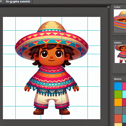 a child.
Single Game Texture. In-Game asset. 2d. Blank background. High contrast. No shadows.
