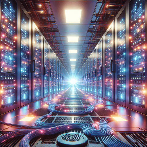 Awesome background showing AI Datacenter