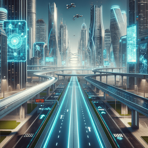 Background.
Create a road of hi- tech city that contains nothing in it