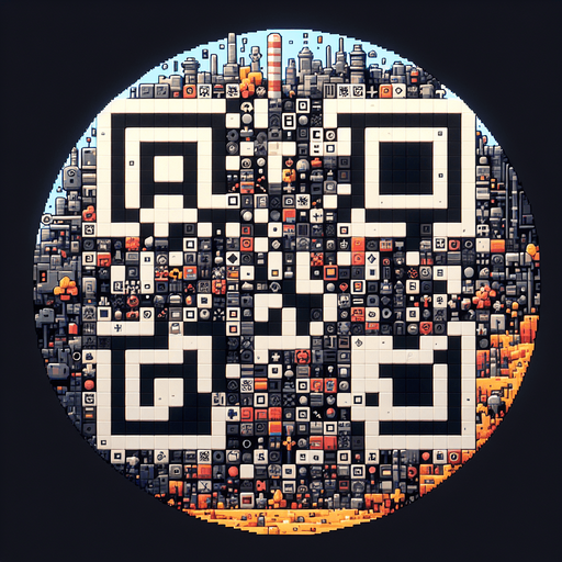 a qr code.
Single Game Texture. In-Game asset. 2d. Blank background. High contrast. No shadows.