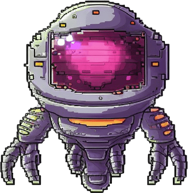 Alien enemy, adopted to space, flying down
Game Texture. In-Game asset. 2d. Pixelart. White background. Blank background. Low detail. High contrast.