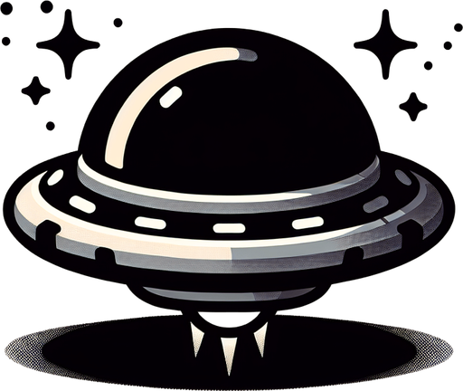 mini ufo.
Single Game Texture. In-Game asset. 2d. Blank background. High contrast. No shadows.