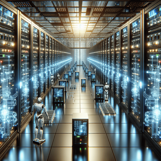 Awesome background showing AI Datacenter