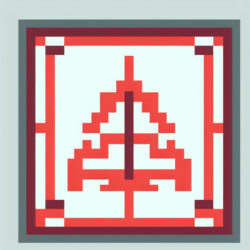 square light red rune tile with a triangle arrow pointing right. pixelated. 8-bit.
Single Game Texture. In-Game asset. 2d. Blank background. High contrast. No shadows.