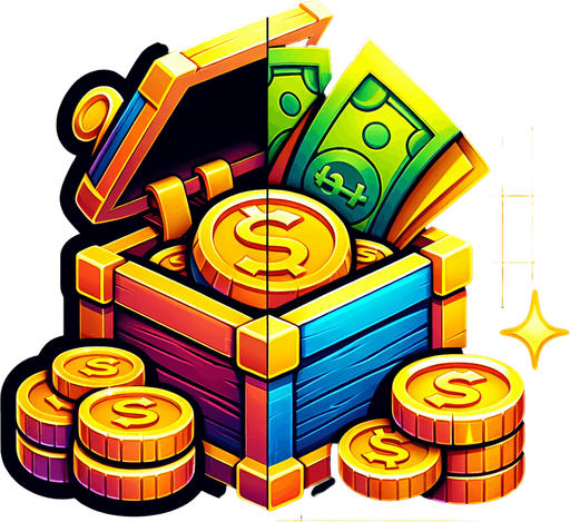 Money.
Single Game Texture.  In-Game asset.  2d.  Blank background.  High contrast.  No shadows
