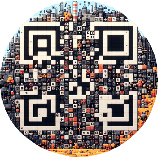 a qr code.
Single Game Texture. In-Game asset. 2d. Blank background. High contrast. No shadows.