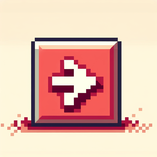 square light red rune tile with a triangle arrow pointing right. pixelated. 8-bit.
Single Game Texture. In-Game asset. 2d. Blank background. High contrast. No shadows.