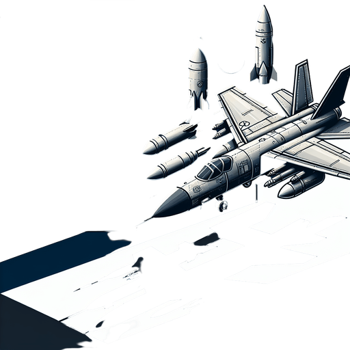 an ATGM plane.
Single Game Texture. In-Game asset. 2d. Blank background. High contrast. No shadows.