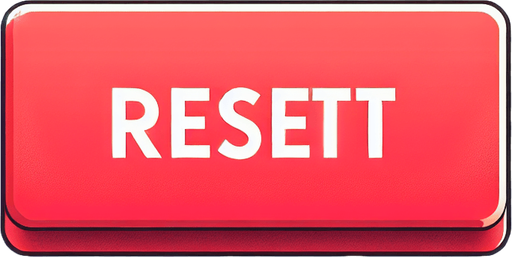 basic red horizontal rectangle button with white text "RESET".