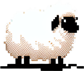 A retro pixel art Forest theme, 16 bit, hobbit themed games of a white fluffy sheep. No ground or other objects. Seen from the side Single Game Texture. In-Game asset. 2d. Blank background. High contrast. No shadows..
Single Game Texture. In-Game asset. 2d. Blank background. High contrast. No shadows.
