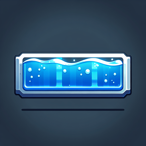 water health bar
Single Game Texture. In-Game asset. 2d. Blank background. High contrast. No shadows.