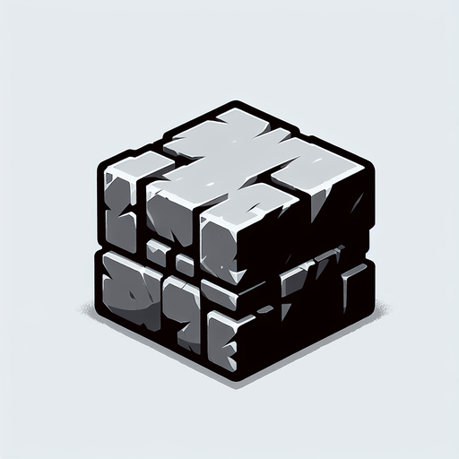 A block of stone.
Single Game Texture. In-Game asset. 2d. Blank background. High contrast. No shadows.