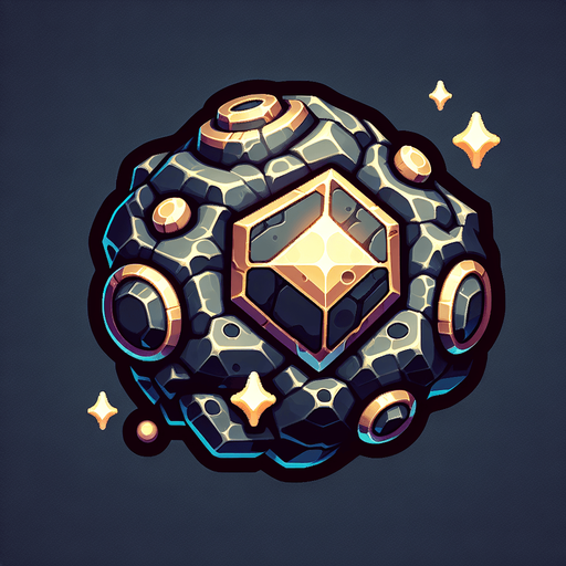 Soulember Ore.
Single Game Texture.  In-Game asset.  2d.  Blank background.  High contrast.  No shadows