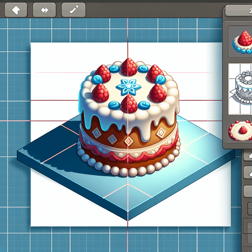 Cake.
Single Game Texture. In-Game asset. 2d. Blank background. High contrast. No shadows.