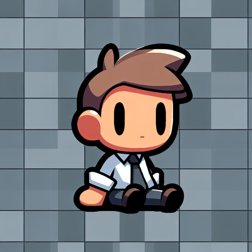 создать мультяшного сидячего персонажа.
Single Game Texture.  In-Game asset.  2d.  Blank background.  High contrast.  No shadows