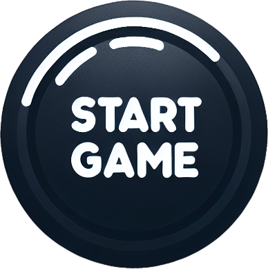 Start game button.
Single Game Texture. In-Game asset. 2d. Blank background. High contrast. No shadows.