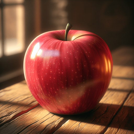 red apple.