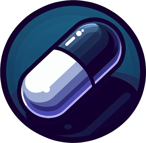 black capsule. Game asset. 3d clipart. Blank background. High contrast. No shadows..