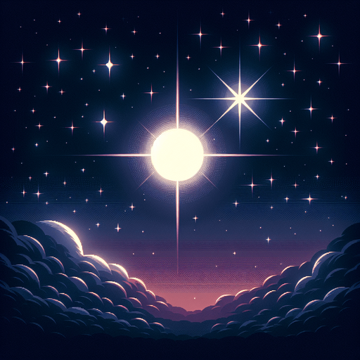 Black sky with night weather and also imagine glowing white star and moon.
Single Game Texture. In-Game asset. 2d. Blank background. High contrast. No shadows.