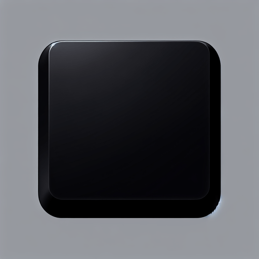 black square with rounded corners. simple. no light. just black..
Single Game Texture. In-Game asset. 2d. Blank background. High contrast. No shadows.