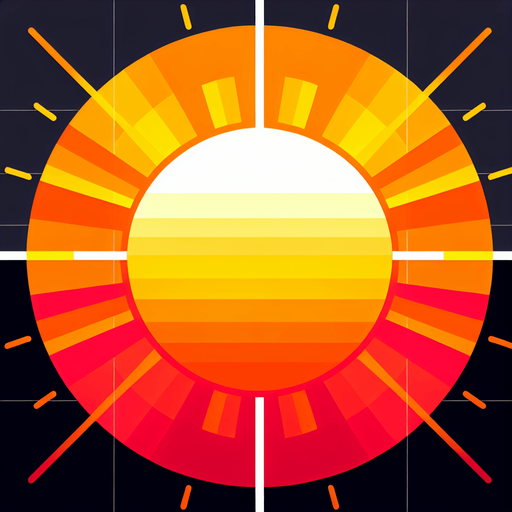 sun.
Single Game Texture. In-Game asset. 2d. Blank background. High contrast. No shadows.