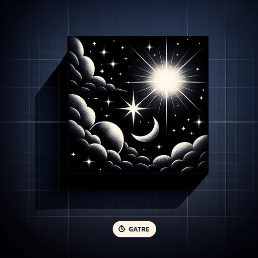 Black sky with night weather and also imagine glowing white star and moon.
Single Game Texture. In-Game asset. 2d. Blank background. High contrast. No shadows.