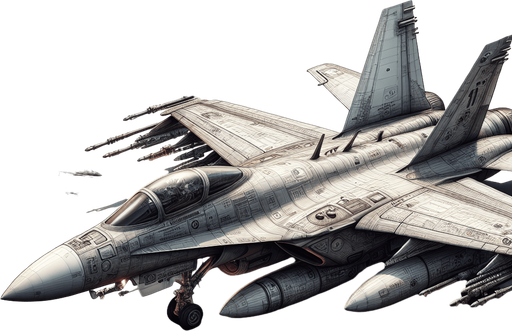 a fighter plane.
Single Game Texture. In-Game asset. 2d. Blank background. High contrast. No shadows.