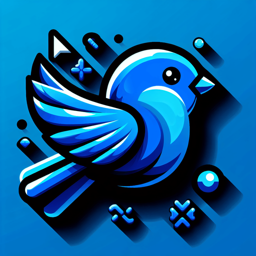 Blue bird without background.
Single Game Texture. In-Game asset. 2d. Blank background. High contrast. No shadows.