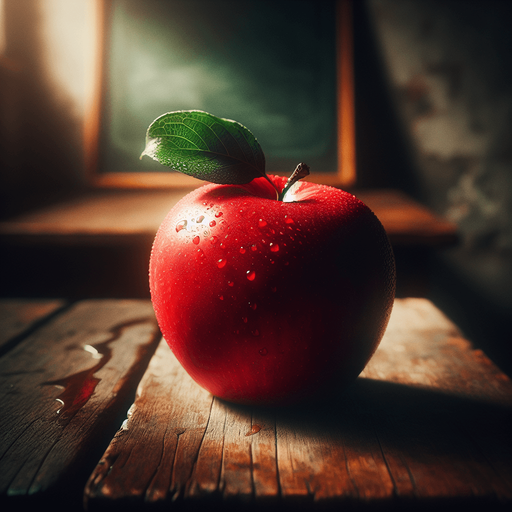 red apple.