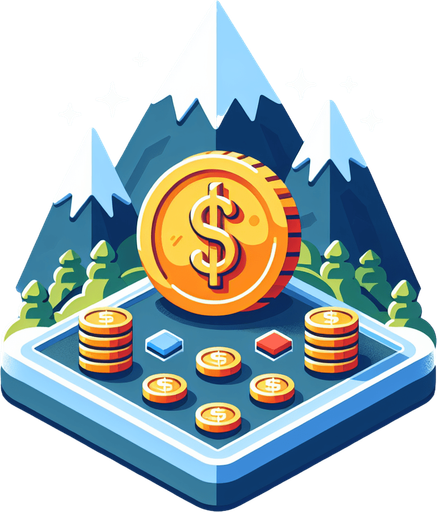 Money.
Single Game Texture.  In-Game asset.  2d.  Blank background.  High contrast.  No shadows