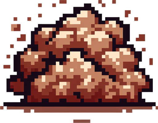 2d. 8-bit. dust cloud. brown. no shadow..
Single Game Texture. In-Game asset. 2d. Blank background. High contrast. No shadows.