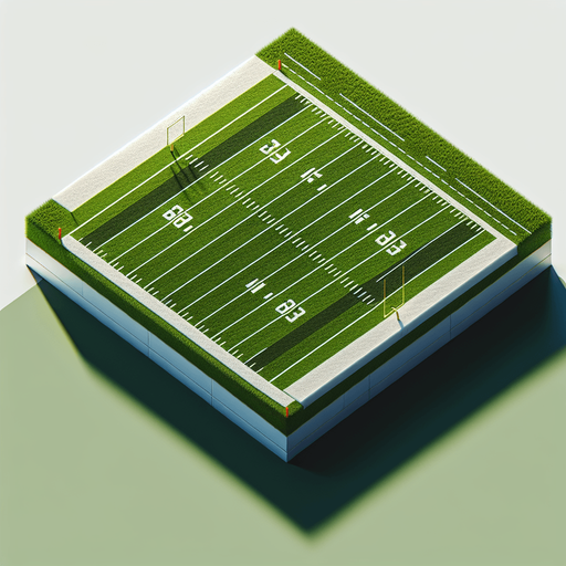 A football field background. Looking downfield. No numbers..
Single Game Texture. In-Game asset. 2d. Blank background. High contrast. No shadows.