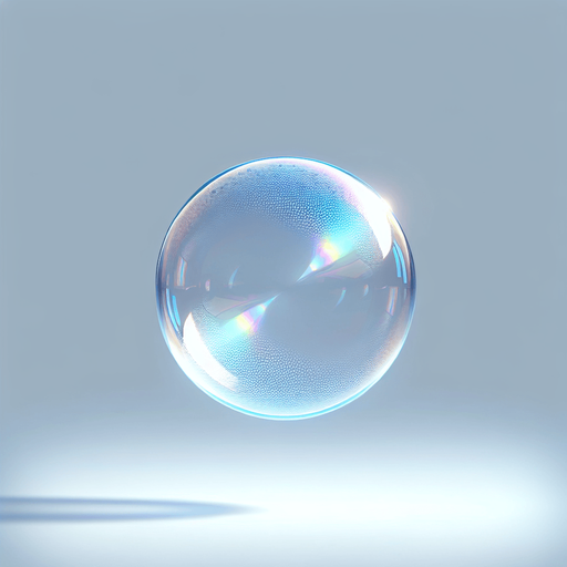 Imagine a bubble ball.
Single Game Texture. In-Game asset. 2d. Blank background. High contrast. No shadows.
