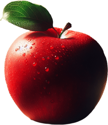 red apple.