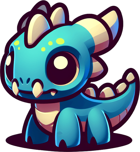 Pokemon cartoon image.
Single Game Texture. In-Game asset. Blank background. High contrast. No shadows.3D image