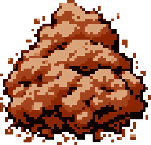2d. 8-bit. dust cloud. brown. no shadow..
Single Game Texture. In-Game asset. 2d. Blank background. High contrast. No shadows.
