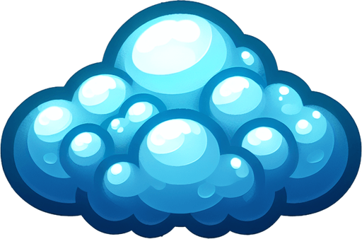 transparent cloud.
Single Game Texture. In-Game asset. 2d. Blank background. High contrast. No shadows.