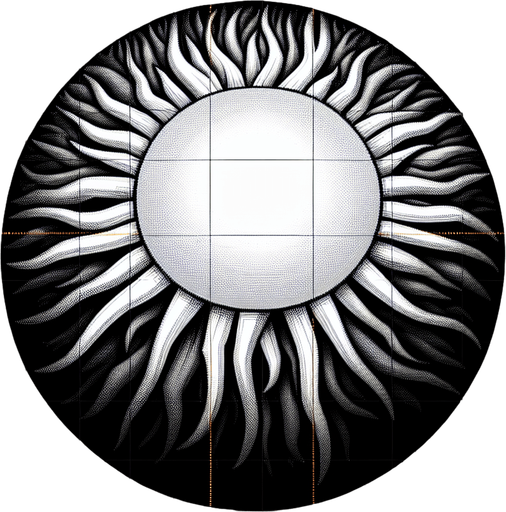 sun.
Single Game Texture. In-Game asset. 2d. Blank background. High contrast. No shadows.